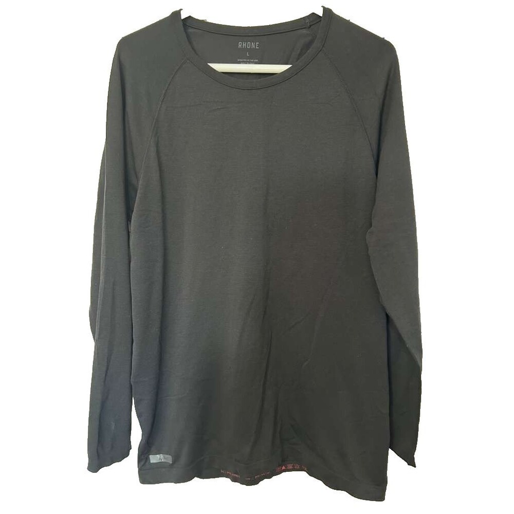 Rhone Training Men's Large Black Athletic Long Sleeve Performance